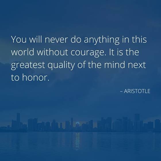 Aristotle quote about courage