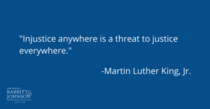 Injustice anywhere is a threat to justice everywhere-mlk